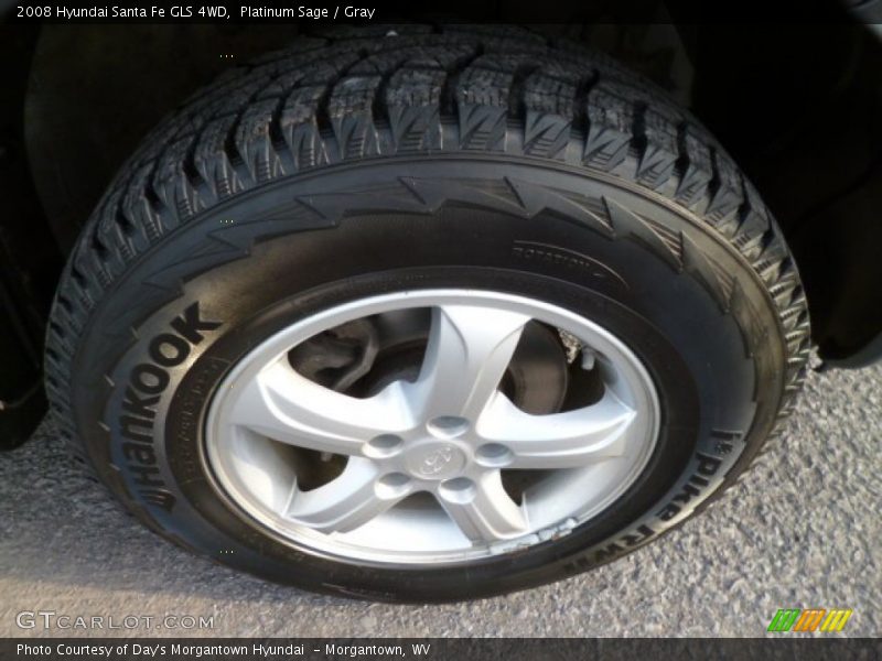 Platinum Sage / Gray 2008 Hyundai Santa Fe GLS 4WD