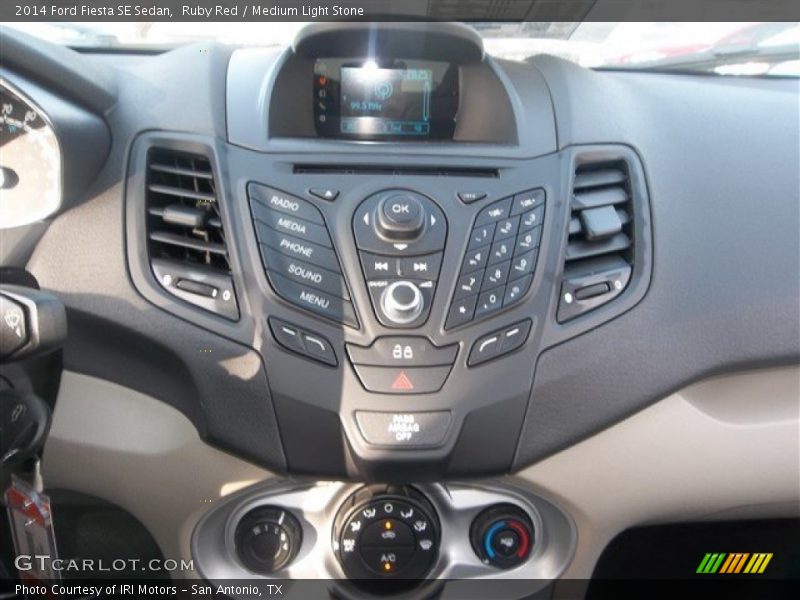 Ruby Red / Medium Light Stone 2014 Ford Fiesta SE Sedan