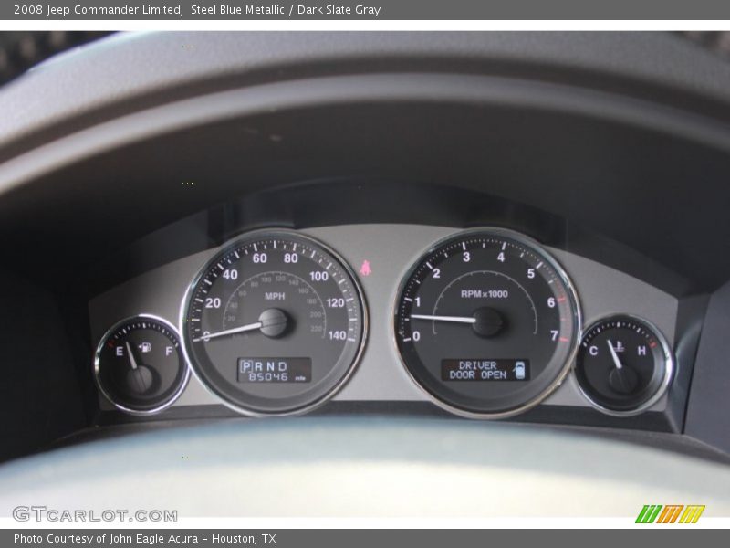 Steel Blue Metallic / Dark Slate Gray 2008 Jeep Commander Limited