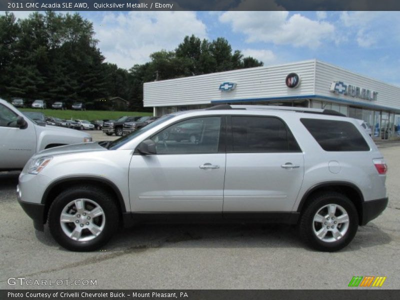 Quicksilver Metallic / Ebony 2011 GMC Acadia SLE AWD
