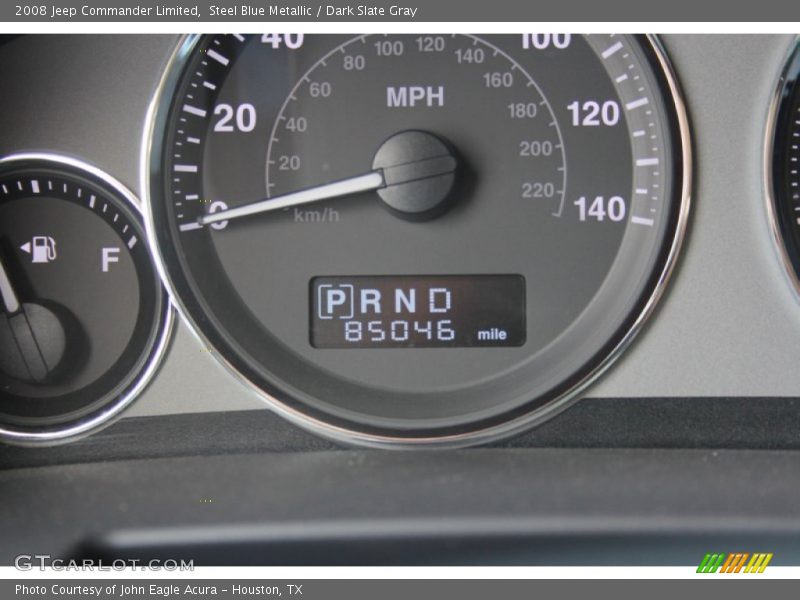 Steel Blue Metallic / Dark Slate Gray 2008 Jeep Commander Limited