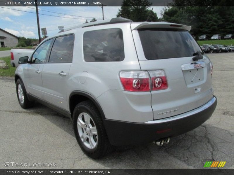 Quicksilver Metallic / Ebony 2011 GMC Acadia SLE AWD