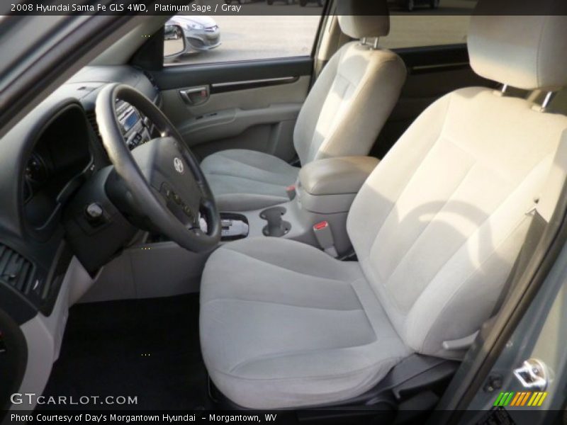 Platinum Sage / Gray 2008 Hyundai Santa Fe GLS 4WD