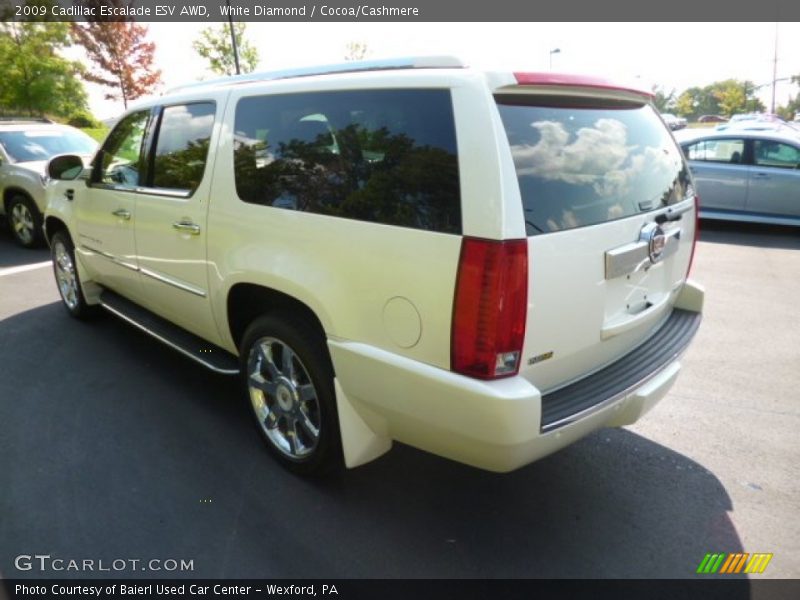 White Diamond / Cocoa/Cashmere 2009 Cadillac Escalade ESV AWD