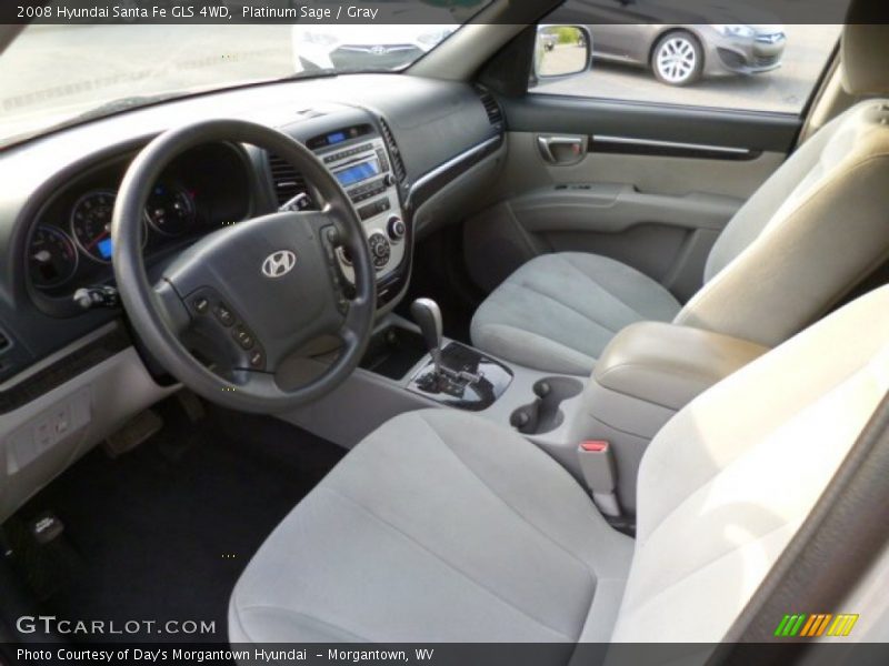Platinum Sage / Gray 2008 Hyundai Santa Fe GLS 4WD