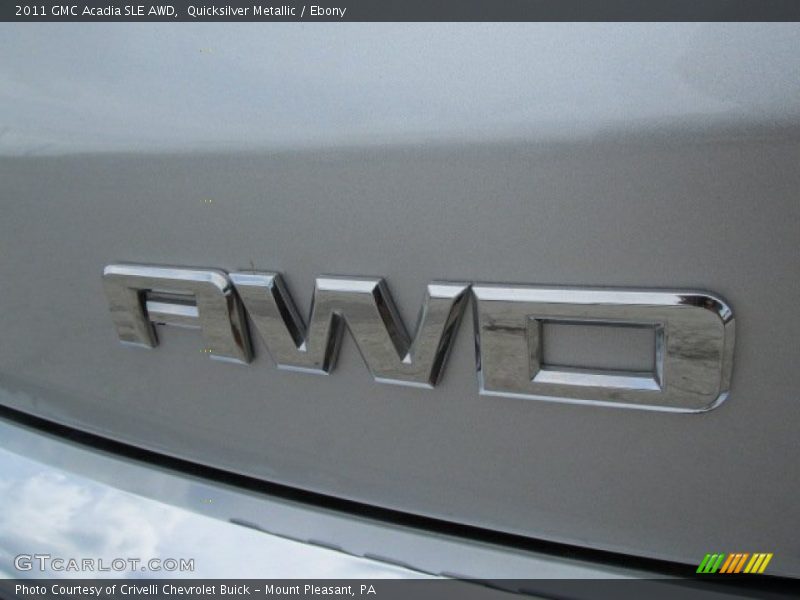 Quicksilver Metallic / Ebony 2011 GMC Acadia SLE AWD
