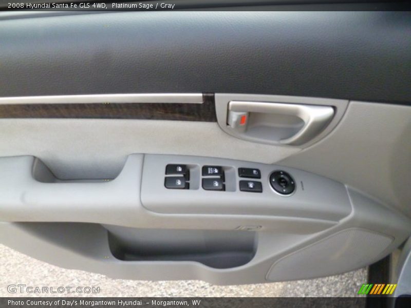 Platinum Sage / Gray 2008 Hyundai Santa Fe GLS 4WD