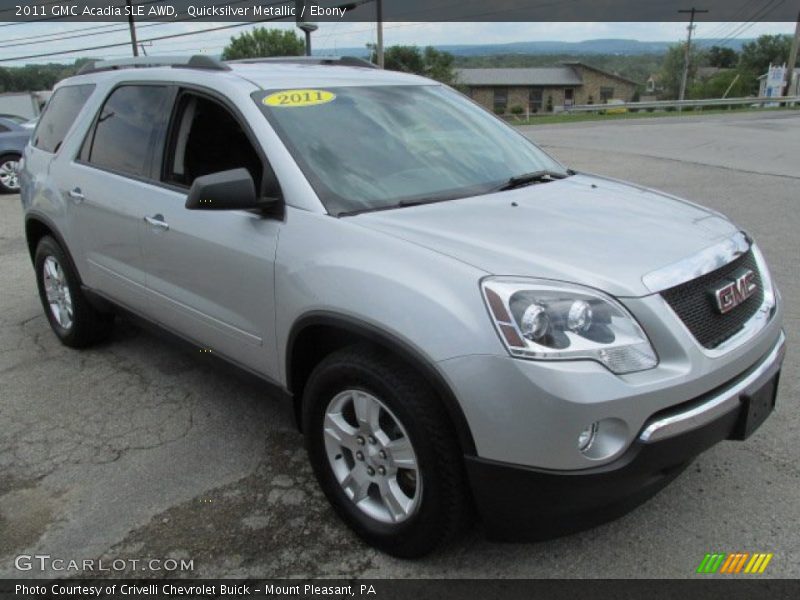 Quicksilver Metallic / Ebony 2011 GMC Acadia SLE AWD