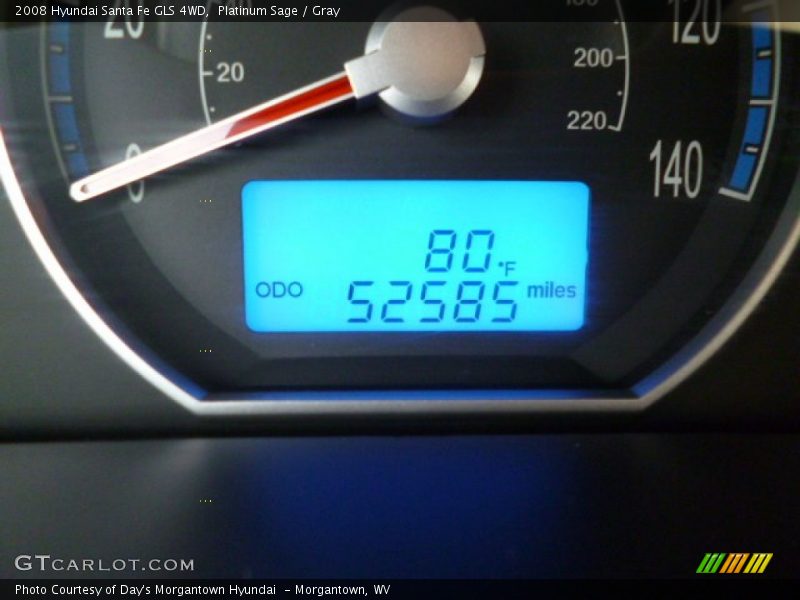 Platinum Sage / Gray 2008 Hyundai Santa Fe GLS 4WD