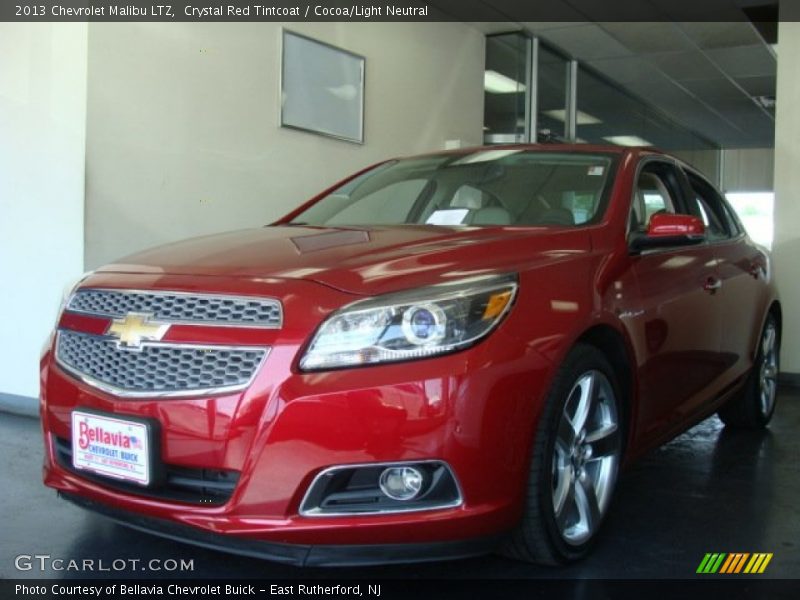 Crystal Red Tintcoat / Cocoa/Light Neutral 2013 Chevrolet Malibu LTZ