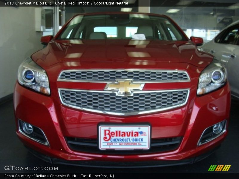 Crystal Red Tintcoat / Cocoa/Light Neutral 2013 Chevrolet Malibu LTZ
