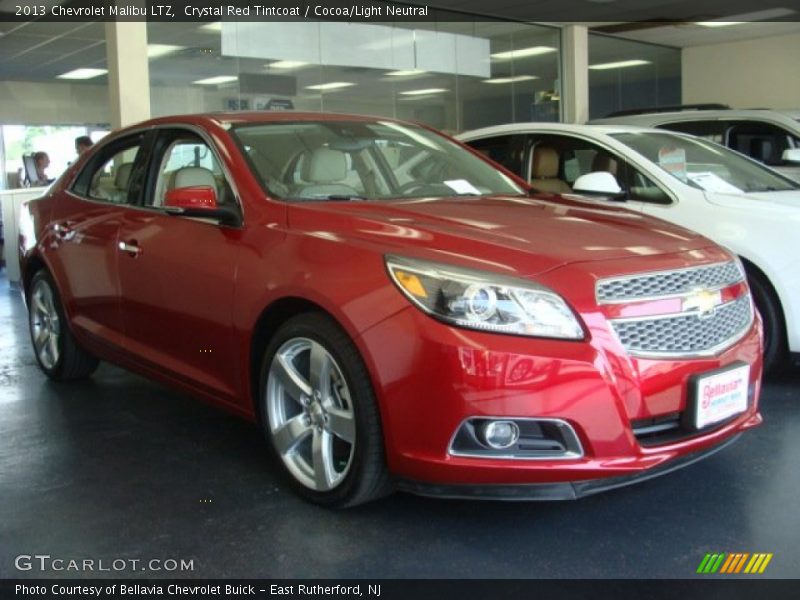 Crystal Red Tintcoat / Cocoa/Light Neutral 2013 Chevrolet Malibu LTZ