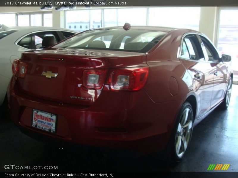 Crystal Red Tintcoat / Cocoa/Light Neutral 2013 Chevrolet Malibu LTZ