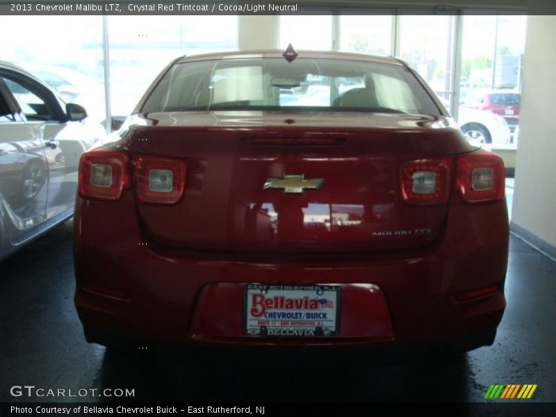 Crystal Red Tintcoat / Cocoa/Light Neutral 2013 Chevrolet Malibu LTZ
