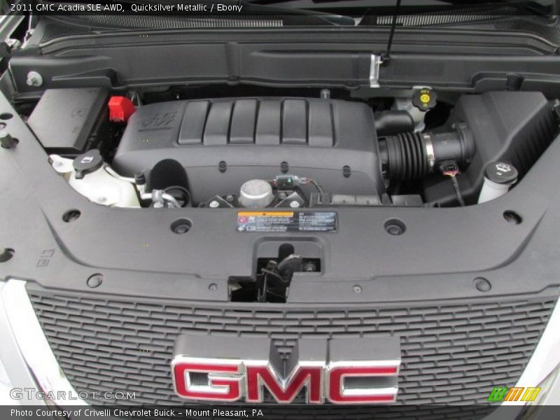 Quicksilver Metallic / Ebony 2011 GMC Acadia SLE AWD