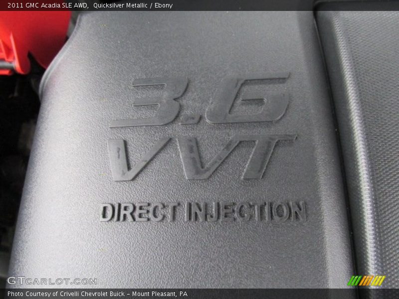 Quicksilver Metallic / Ebony 2011 GMC Acadia SLE AWD