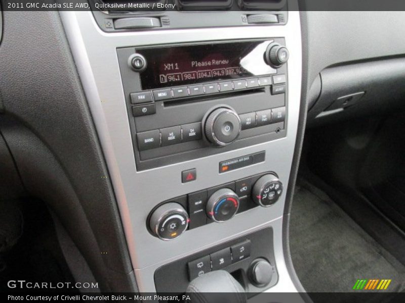 Quicksilver Metallic / Ebony 2011 GMC Acadia SLE AWD