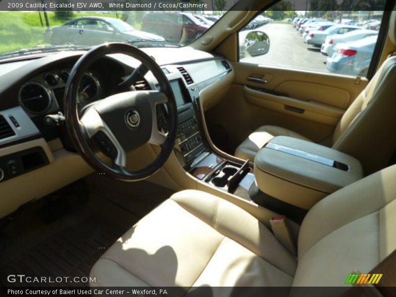 White Diamond / Cocoa/Cashmere 2009 Cadillac Escalade ESV AWD