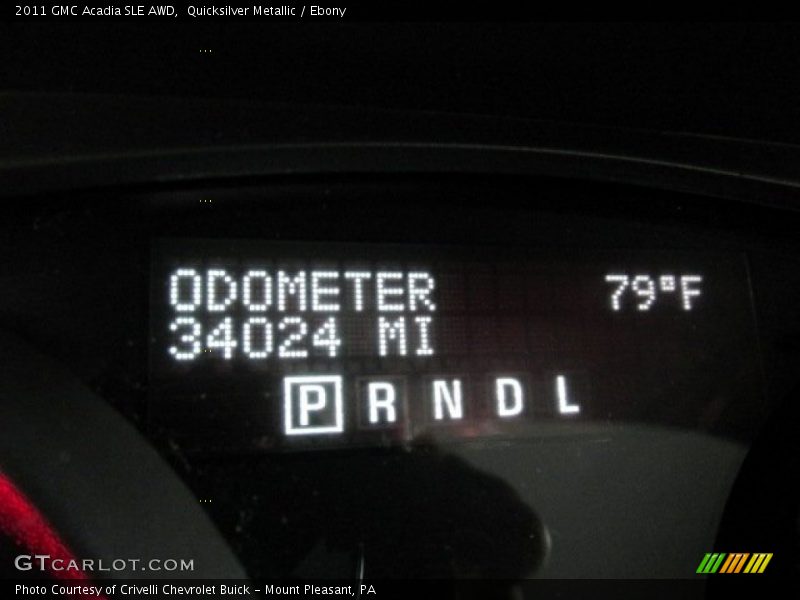Quicksilver Metallic / Ebony 2011 GMC Acadia SLE AWD
