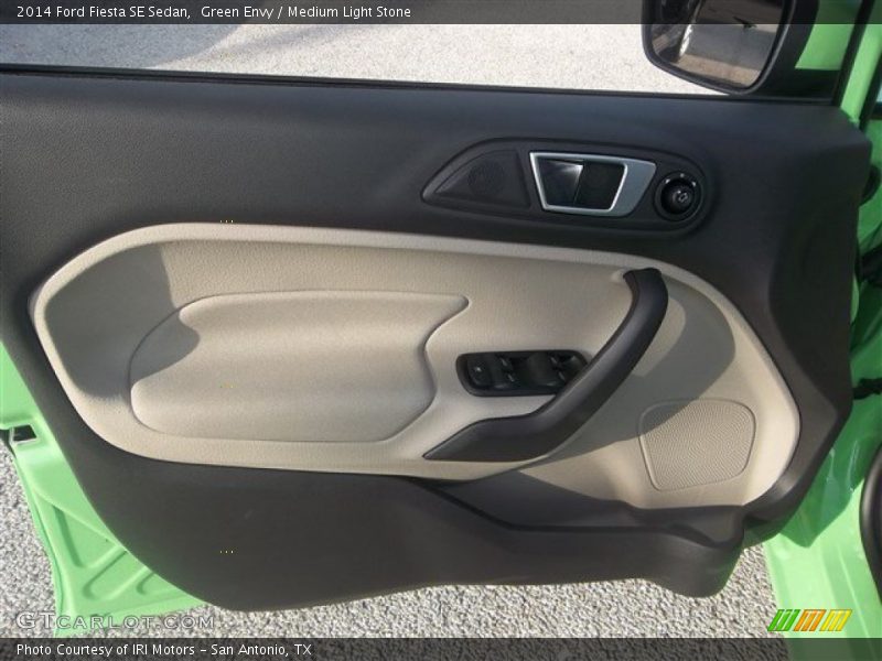 Green Envy / Medium Light Stone 2014 Ford Fiesta SE Sedan