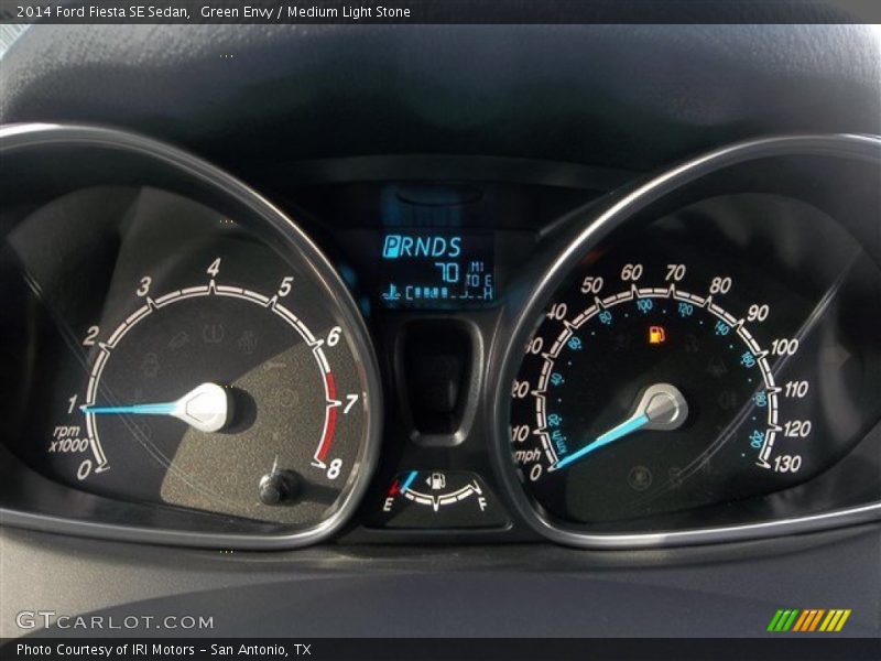 Green Envy / Medium Light Stone 2014 Ford Fiesta SE Sedan