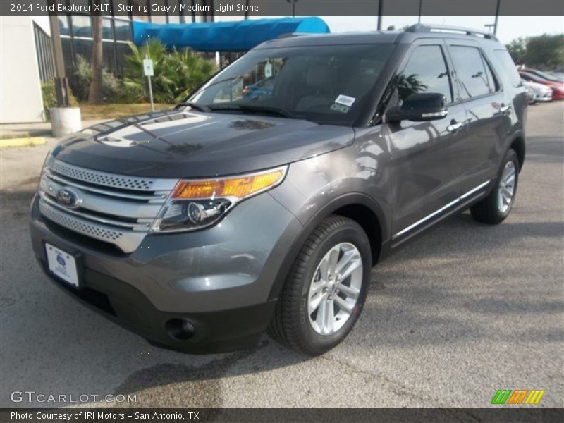 Sterling Gray / Medium Light Stone 2014 Ford Explorer XLT