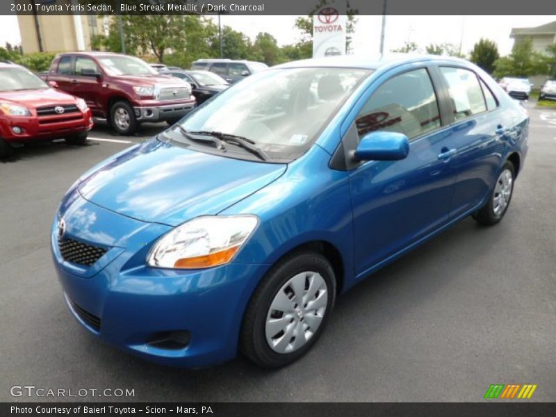 Blue Streak Metallic / Dark Charcoal 2010 Toyota Yaris Sedan