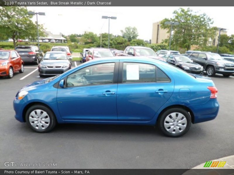 Blue Streak Metallic / Dark Charcoal 2010 Toyota Yaris Sedan
