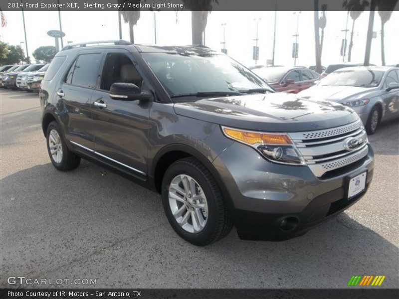 Sterling Gray / Medium Light Stone 2014 Ford Explorer XLT