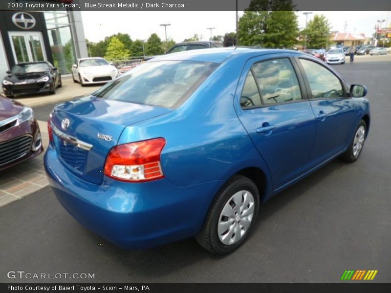 Blue Streak Metallic / Dark Charcoal 2010 Toyota Yaris Sedan