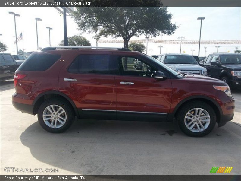 Sunset / Charcoal Black 2014 Ford Explorer XLT