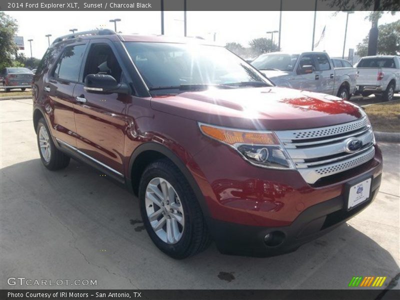 Sunset / Charcoal Black 2014 Ford Explorer XLT