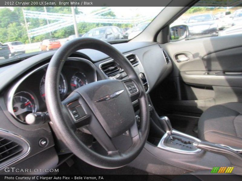 Bright White / Black 2012 Chrysler 200 LX Sedan