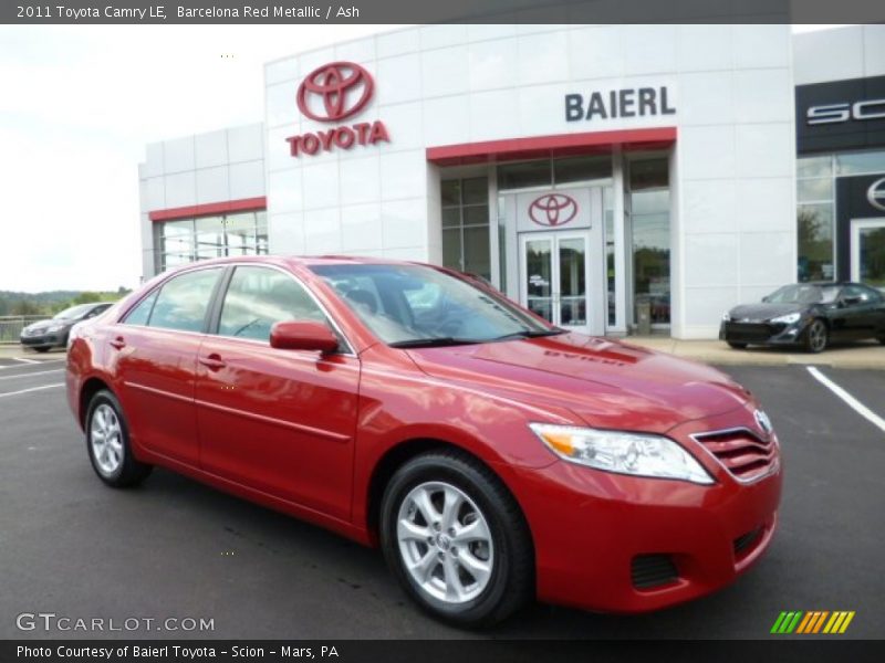 Barcelona Red Metallic / Ash 2011 Toyota Camry LE