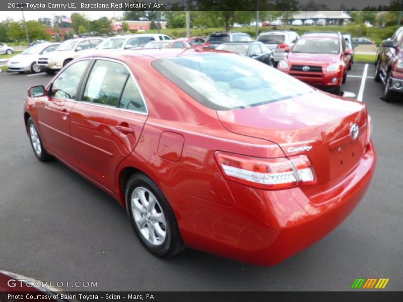 Barcelona Red Metallic / Ash 2011 Toyota Camry LE