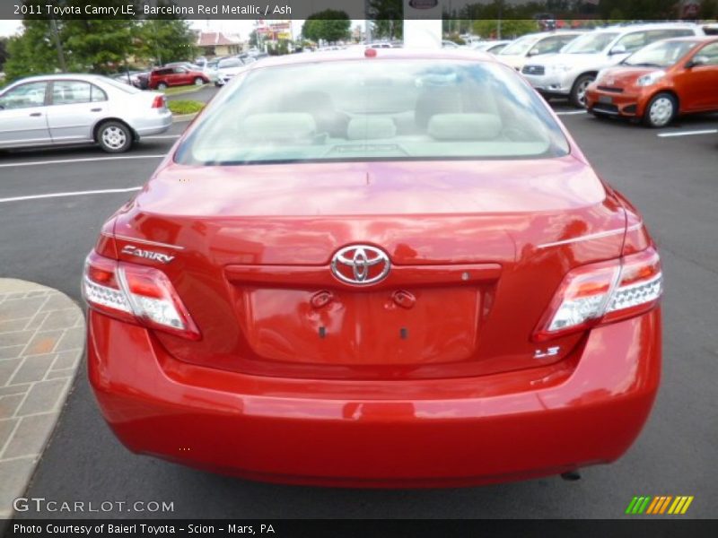 Barcelona Red Metallic / Ash 2011 Toyota Camry LE