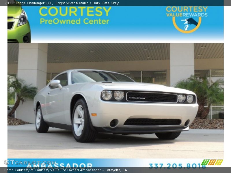 Bright Silver Metallic / Dark Slate Gray 2012 Dodge Challenger SXT