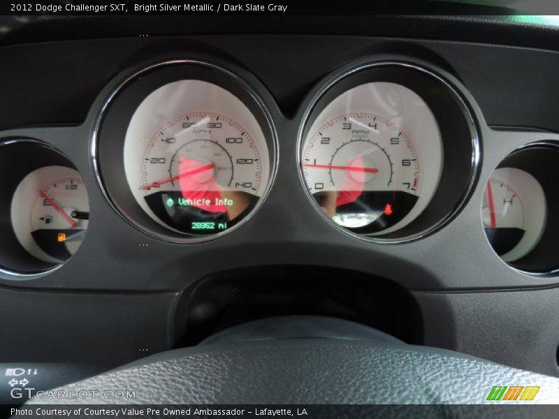 Bright Silver Metallic / Dark Slate Gray 2012 Dodge Challenger SXT