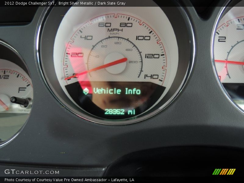 Bright Silver Metallic / Dark Slate Gray 2012 Dodge Challenger SXT