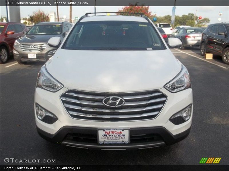 Monaco White / Gray 2013 Hyundai Santa Fe GLS