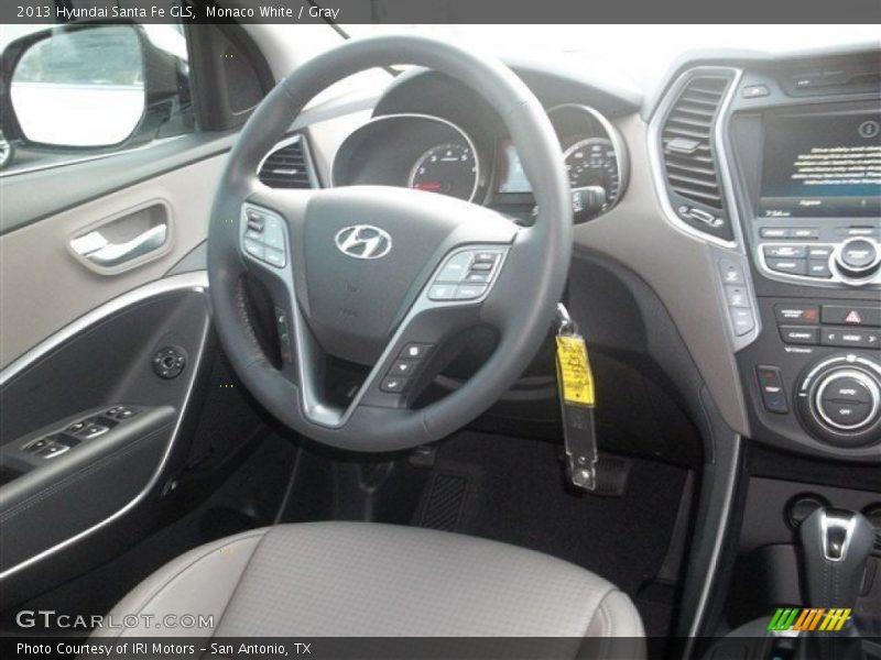 Monaco White / Gray 2013 Hyundai Santa Fe GLS