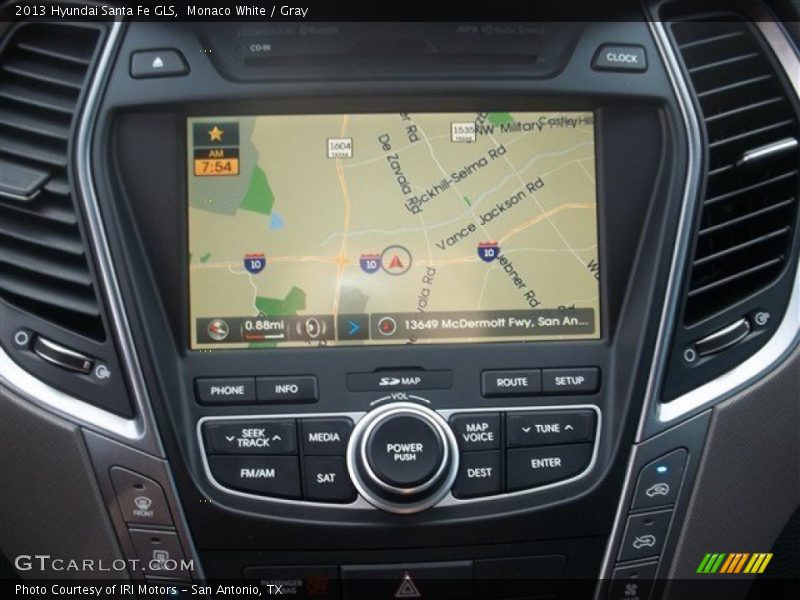 Monaco White / Gray 2013 Hyundai Santa Fe GLS