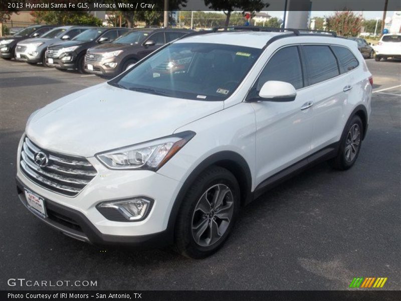 Monaco White / Gray 2013 Hyundai Santa Fe GLS