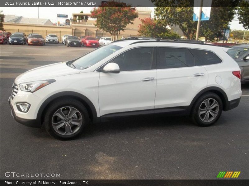 Monaco White / Gray 2013 Hyundai Santa Fe GLS
