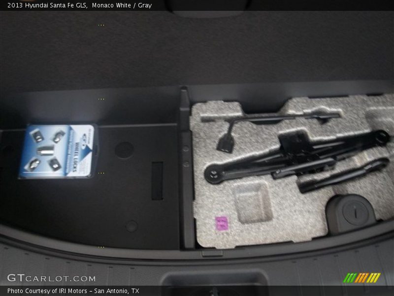 Monaco White / Gray 2013 Hyundai Santa Fe GLS