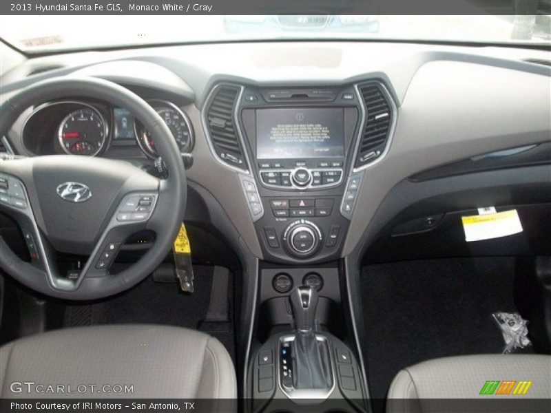Monaco White / Gray 2013 Hyundai Santa Fe GLS