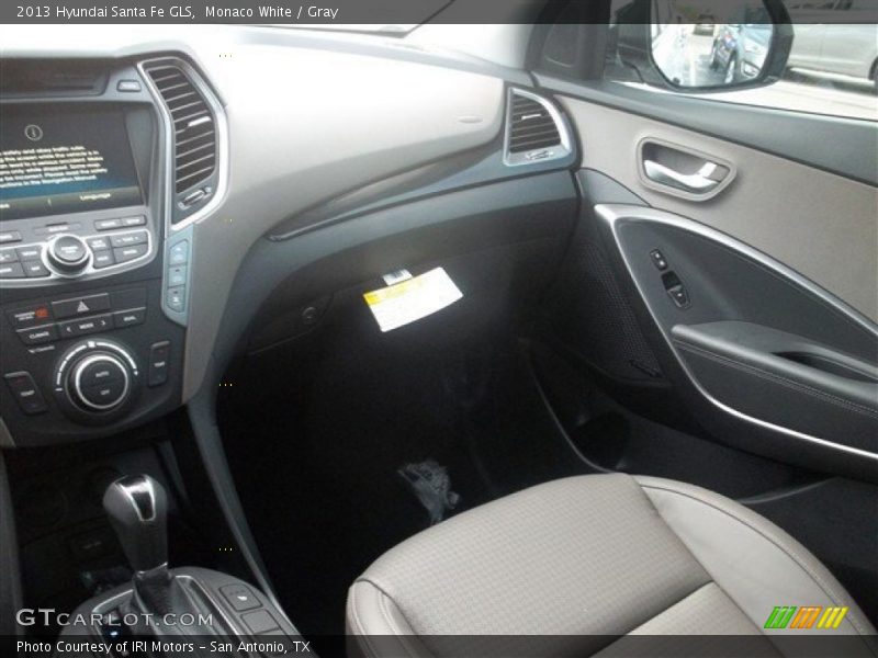 Monaco White / Gray 2013 Hyundai Santa Fe GLS