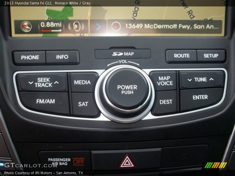 Monaco White / Gray 2013 Hyundai Santa Fe GLS