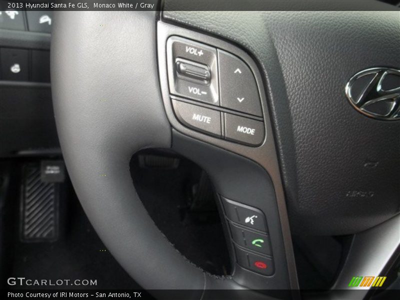 Monaco White / Gray 2013 Hyundai Santa Fe GLS