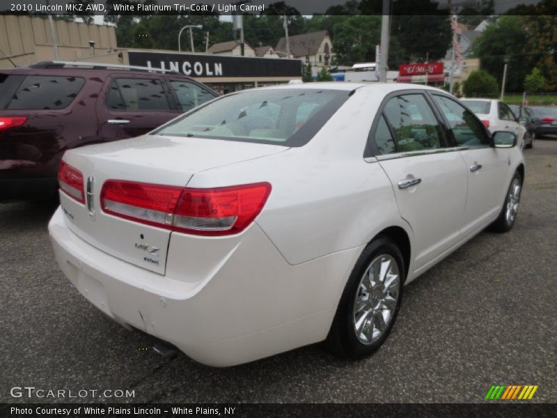 White Platinum Tri-Coat / Light Camel 2010 Lincoln MKZ AWD
